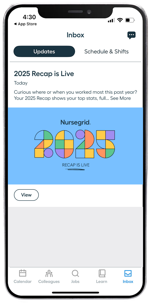 Nursegrid inbox preview